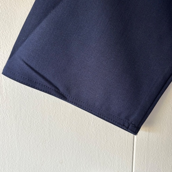 Club Monaco NWT navy 3/4 sleeve loose fit funnel neck top wool blend size S - Picture 6 of 13